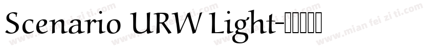 Scenario URW Light字体转换